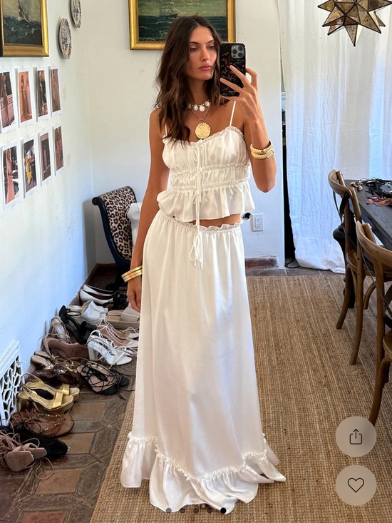12th Tribe Dresses & Skirts - Dahlia White Satin Skirt Set